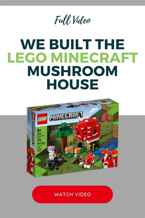 Speed Building the LEGO Minecraft Mushroom House [Rare] | Lego ...