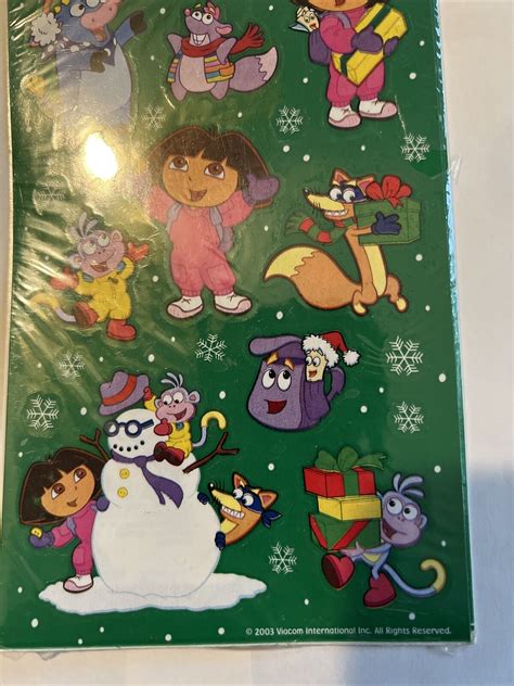 Dora The Explorer Christmas Stickers New Sandylion 2003 Nick Jr