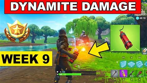 Deal Damage To Opponents Structures With Dynamite Fortnite Week 9