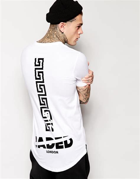 Jaded London Longline T Shirt In White For Men Lyst