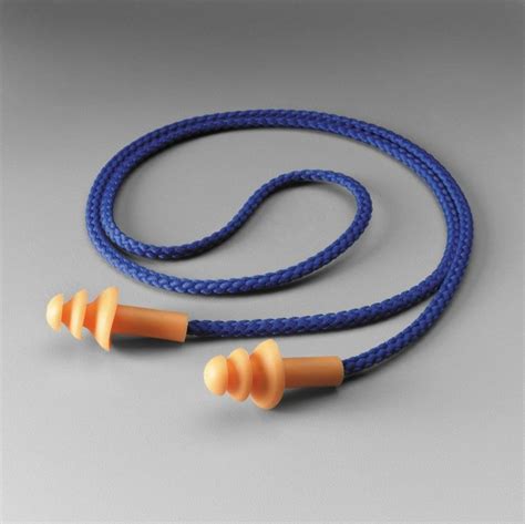 Blue Plastic M Corded Reusable Ear Plugs For Noise Reduction