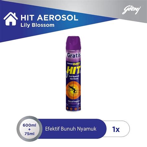 Jual Hit Obat Nyamuk Aerosol Lily Blossom 600Ml Shopee Indonesia