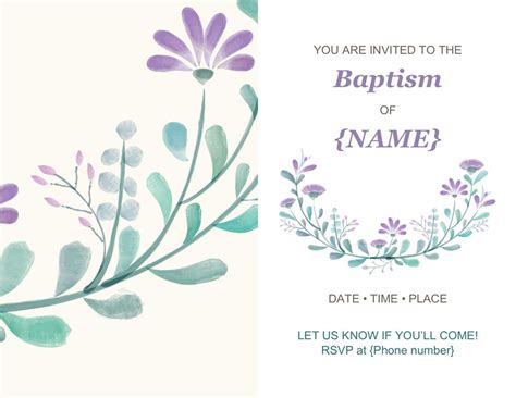 Baptism Invitation Template In Word (.Docx File Download)