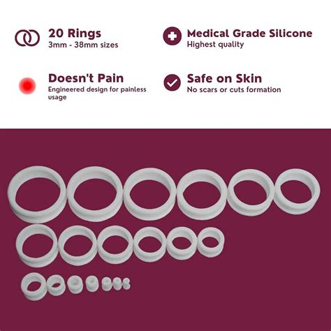 Vajraang Phimosis Stretching Rings 20 Rings Set With Applicator Tool