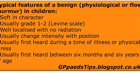 Paediatrics for Primary Care (and anyone else): Heart Murmurs in Children