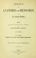 Lehrbuch Der Anatomie Des Menschen Von August Rauber Wellcome