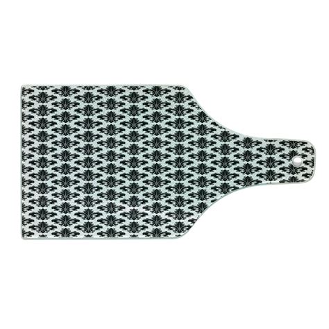 Fleur De Lis Cutting Board Monochrome Royal Lily Pattern Victorian