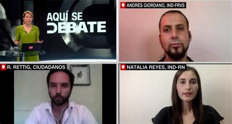 Aquí Se Debate candidatos a la CC Andrés Giordano Rodrigo Rettig y