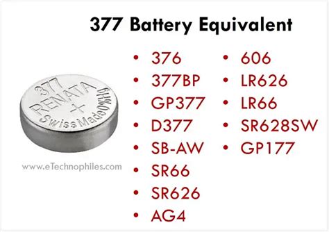 377 Battery Equivalent, Voltage, Size, Life & Uses