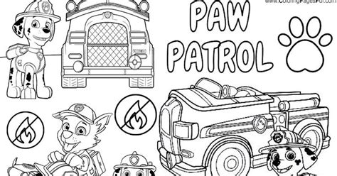 Paw patrol fire truck coloring page | Truck coloring pages, Paw patrol ...