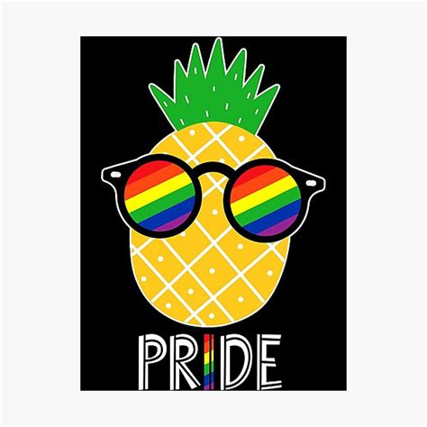 Lámina fotográfica Bandera del orgullo del arco iris gay de la piña Lgbtq Cool Lgbt de