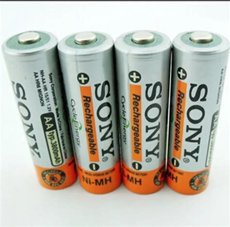 Pcs Lot Original Ni Mh Aa Rechargeable Batteries V Mah For Sony