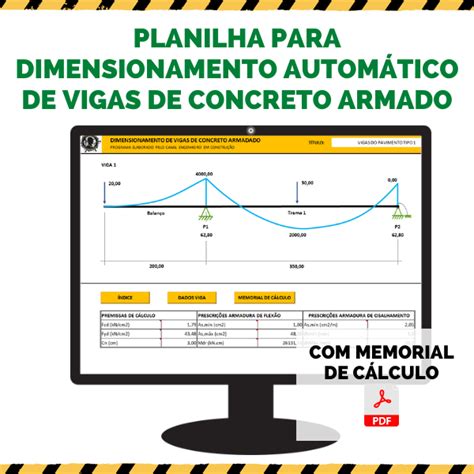 Planilha Automatizada Para Dimensionamento De Vigas De Concreto Armado Willian Do Carmo