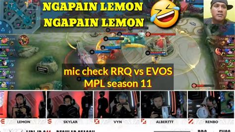 Mic Check Rrq Vs Evos Mpl Season El Clasico Youtube