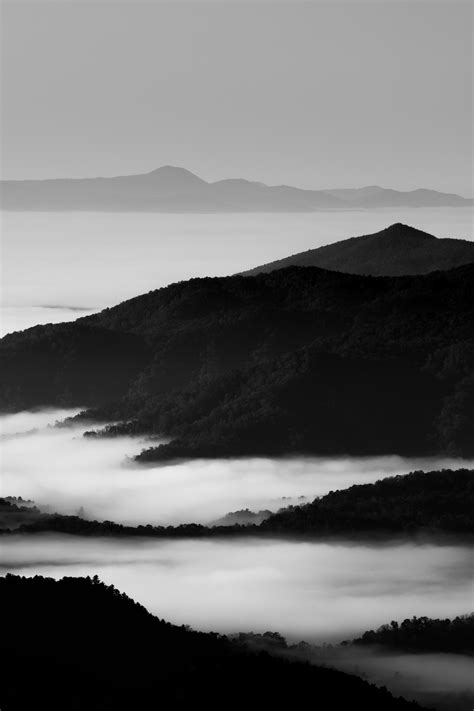 Destination Of The Day Blue Ridge Mountains North Carolina Black And