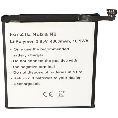 Accu Geschikt Voor ZTE Nubia N2 Li Polymer 3 85V 4800mAh 18 5Wh