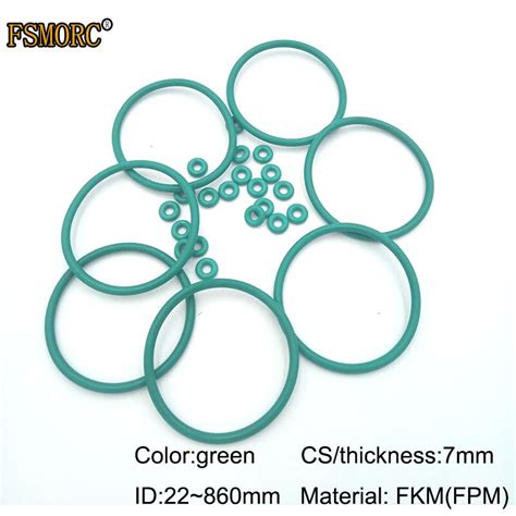 ID22mm 860mm 7mm De Espessura Verde CS FKM Viton An Is Resistente Ao