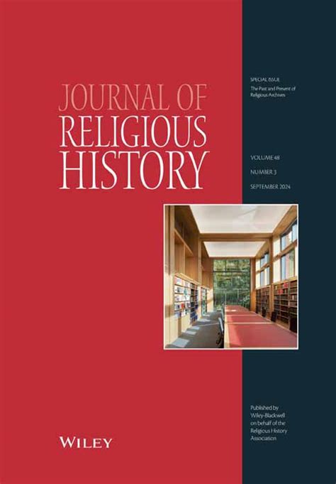 Special Issue The Past And Present Of Religious Archives Journal Of