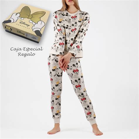 Pijama Mujer Caritas Mickey Y Minnie Disney