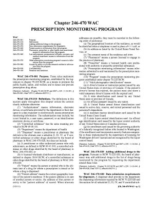 Fillable Online Leg Wa Chapter Wac Prescription Monitoring