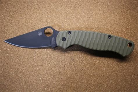 【未使用】スパイダルコパラミリタリー2ナイフ ブラックブレード カスタムハンドル Spyderco Paramilitary2（i 132）の