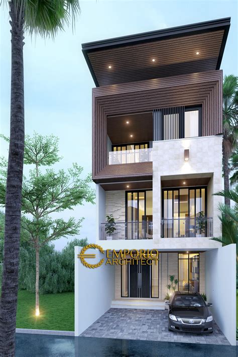 Desain Exterior Rumah Modern Lantai Bapak Husein Di Pondok Kelapa