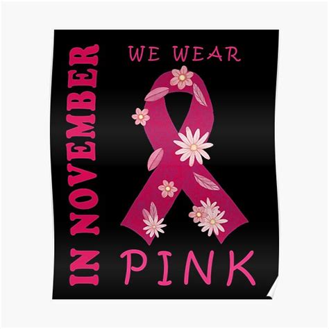 Póster Usamos el lazo rosa para el cáncer de mama de Komelyos Redbubble