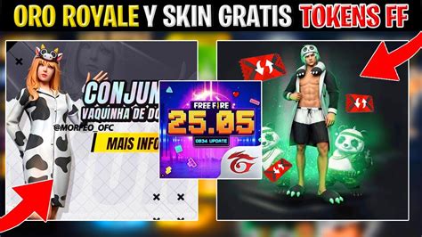 Oficial Oro Royale Pijama Panda Skin Tokens Ff Gratis 5to