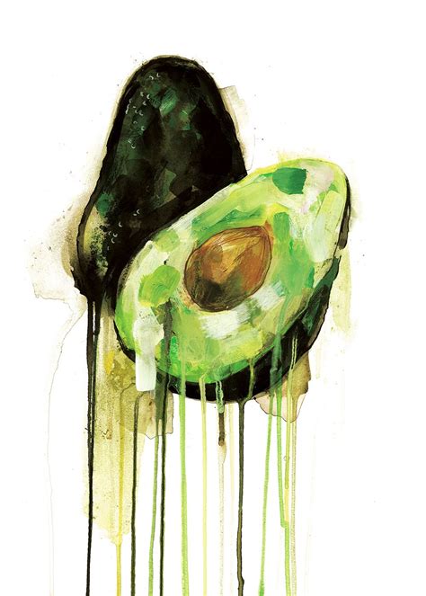 Avocado, Art Print by Gavin Dobson, Wychwood Art