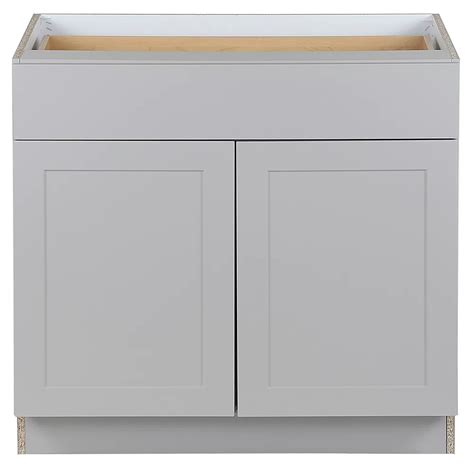 Hampton Bay Edson Grey 36 Inch W X 34 5 Inch H X 24 5 Inch D Base Cabinet B36 The Home Depot