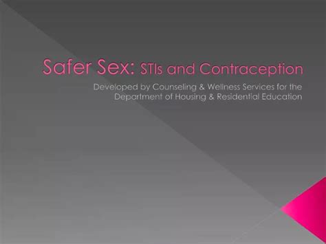 Ppt Safer Sex Stis And Contraception Powerpoint Presentation Free