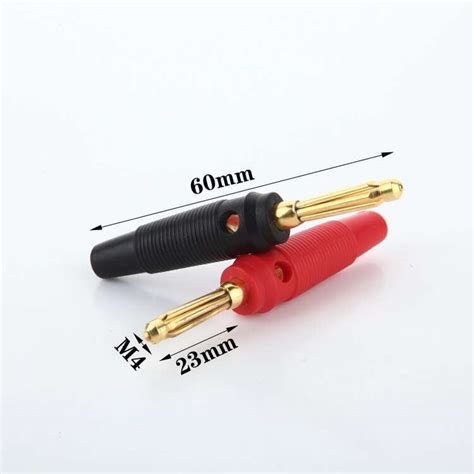 1PCS LOT YT181 4mm Gold Plated Copper Banana Plug Audio Speaker