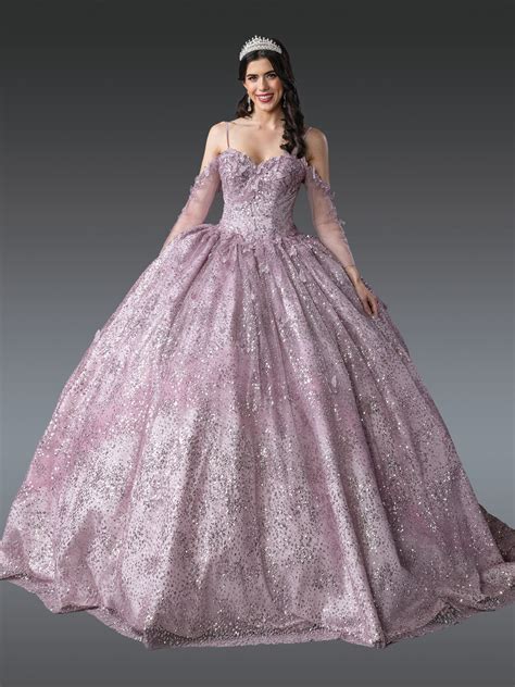 DQ 1904 Princesa Vestido de XV Años Dusty Rose 43190404 – Vestidos de