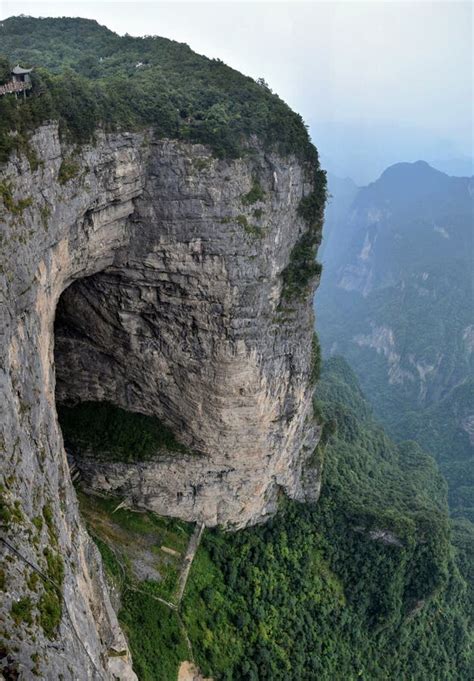 Tianmen Mountain, Heaven`s Gate Mountain, in Hunan Province in China ...