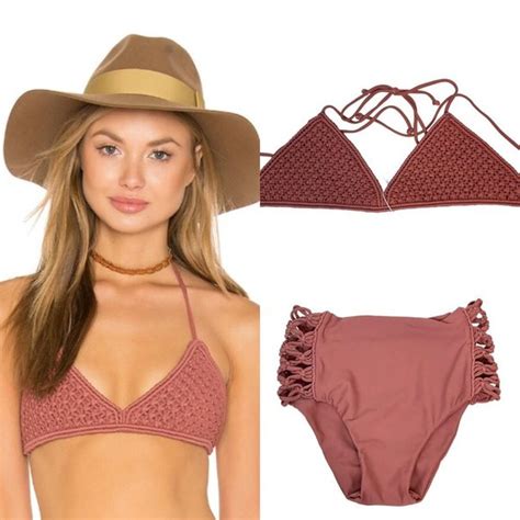 Mikoh Swim Revolve Mikoh Molulua Macrame Bikini Set Lychee Poshmark