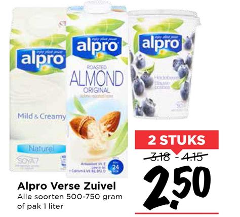 Alpro Verse Zuivel Aanbieding Bij Vomar Folders Nl