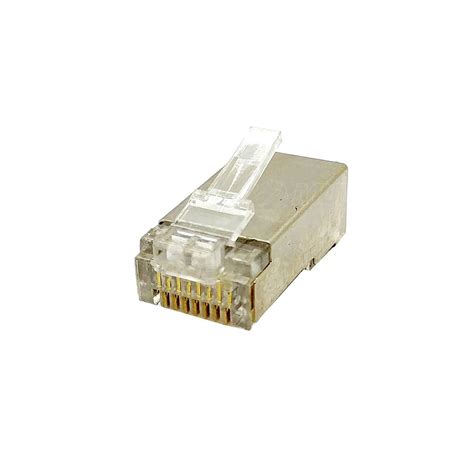 Conector RJ45 CAT6 Blindado em Metal Gigabit Ethernet 100 peças