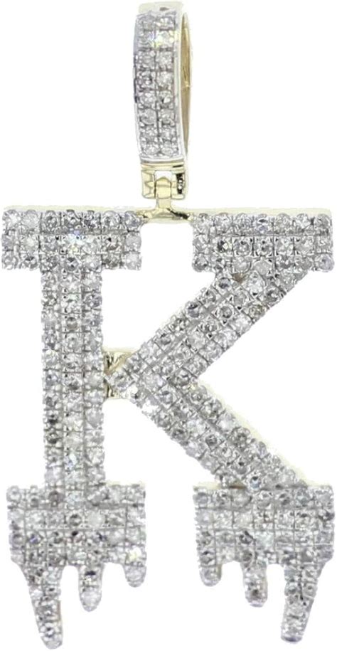 Initial K Pendant With Diamond Ctw K Gold Alphabet K Letter K