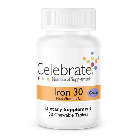 Iron with Vitamin C Chewables: 18-60mg Doses - Celebrate