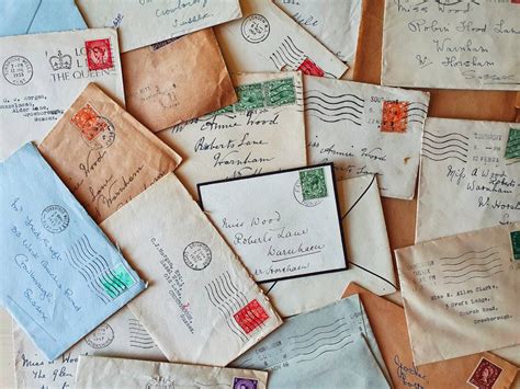 Vintage Handwritten Typed Envelopes With Stamps Packs Of 7 Etsy