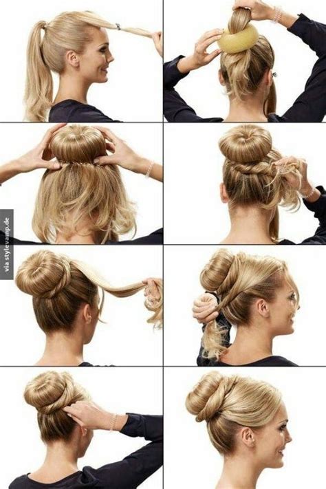 35 Instant Bun Tutorials For Last Minute Office Calls Outfitcafe Frisuren Geflochtene