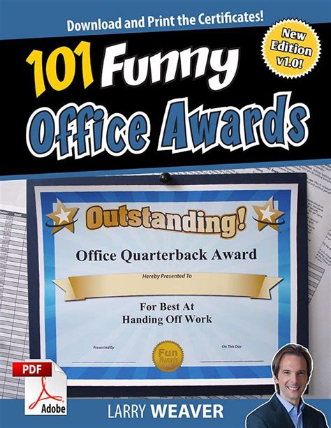 Funny Office Awards | Funny awards certificates, Office awards, Funny office awards