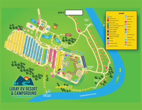 Luray RV Resort on Shenandoah River Property Map