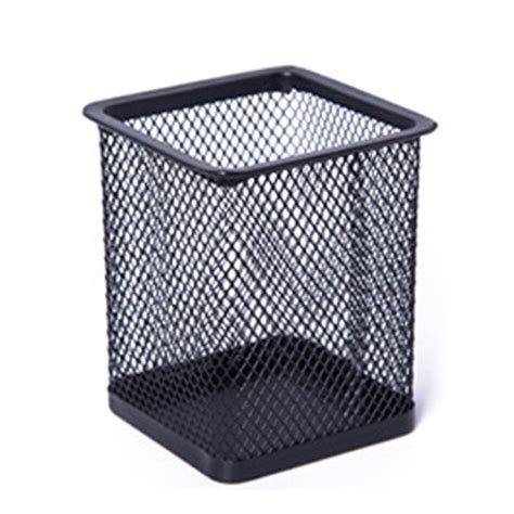 Temacd Mesh Metal Pen Pencil Brush Pot Holder Storage Container Office