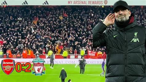 Jurgen Klopp Crazy Celebration With Fans Liverpool 2 0 Arsenal Youtube