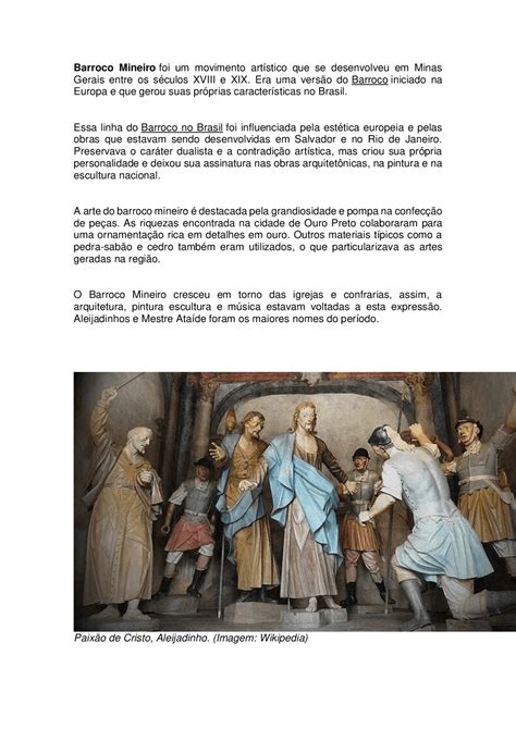 Considere As Seguintes Afirmações Sobre O Barroco Brasileiro