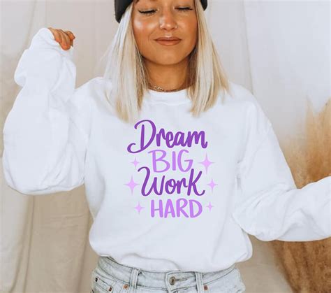 Dream Big Work Hard Svg Motivational Quote Svg Inspirational Etsy