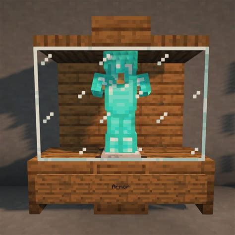 Minecraft Armor Display Case Idea Minecraft Designs Minecraft Minecraft Building Guide