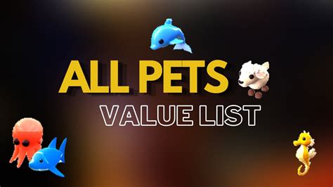 All Pets Value List In Adopt Me Ocean Egg Easter New Updates Youtube