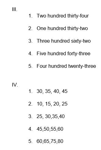 Class Math Chapter Worksheet With Answer Key